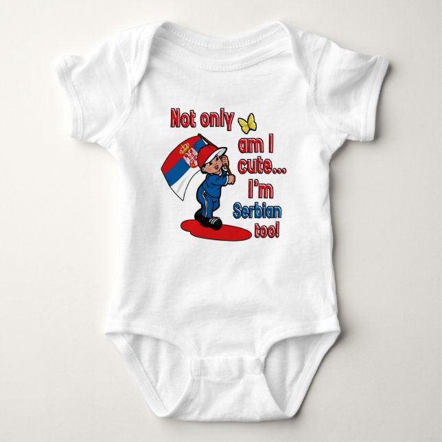Serbian baby design bodysuit (Front)