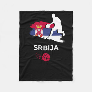 Serbian Basketball Fleece Blanket