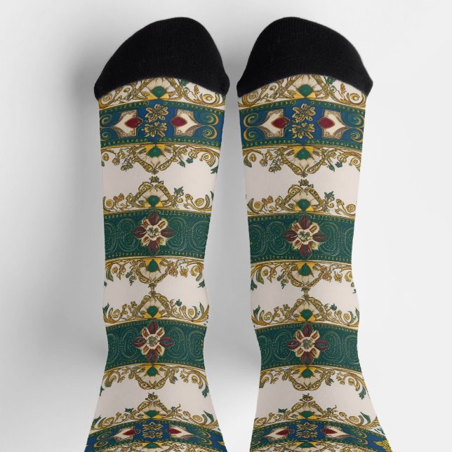 Serbian carpet pattern 3 socks (Top)