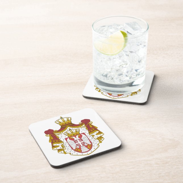 Serbian Coat arms Coaster (Right Side)