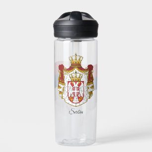 Serbian Coat of Arms, Flag, Serbia Water Bottle