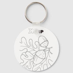 serbian cyrillic acorn key ring