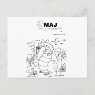 serbian cyrillic dragon postcard