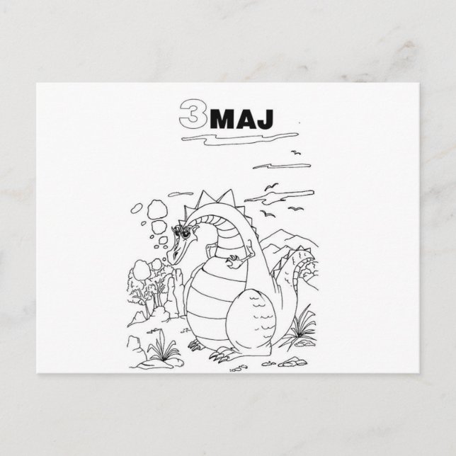 serbian cyrillic dragon postcard (Front)