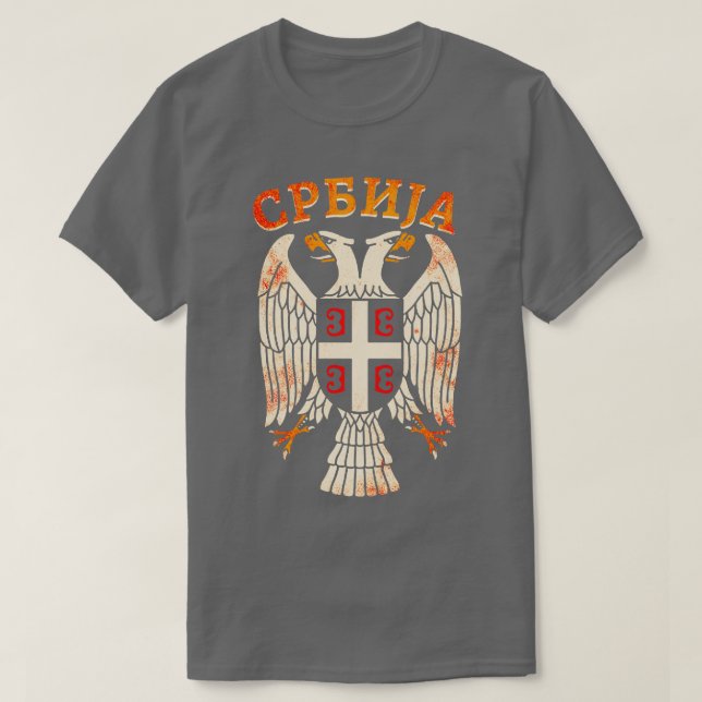 Serbian Eagle Srbija 12 T-Shirt (Design Front)