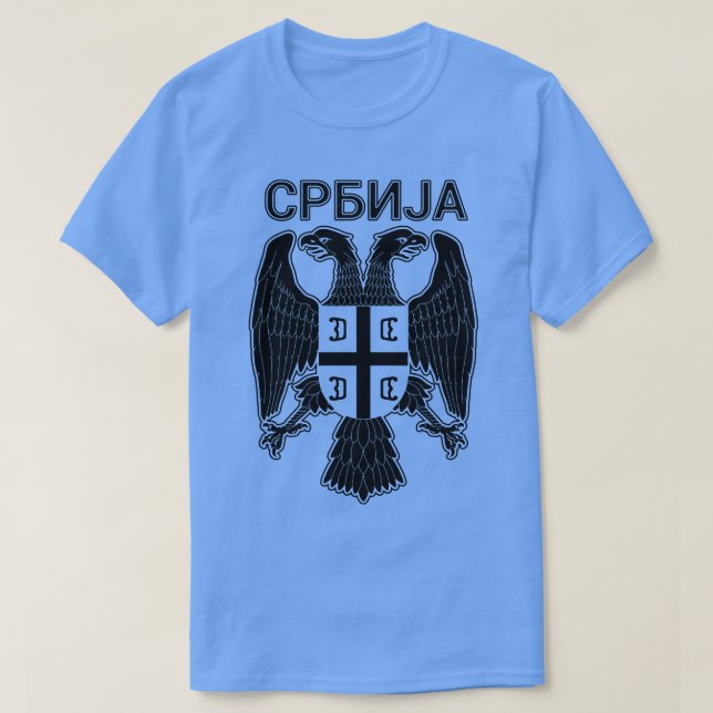 Serbian Eagle Srbija 13 T-Shirt (Design Front)