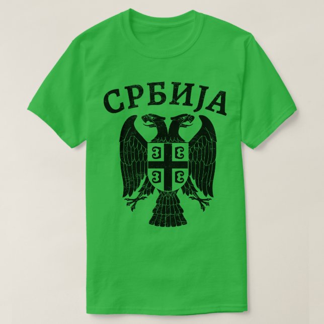 Serbian Eagle Srbija 2 T-Shirt (Design Front)