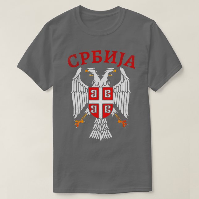 Serbian Eagle Srbija T-Shirt (Design Front)