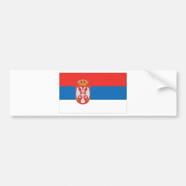 Serbian Flag Bumper Sticker (Front)