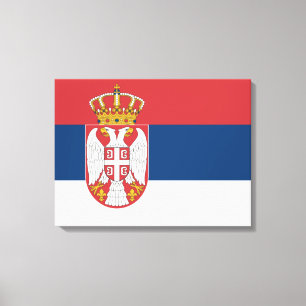 Serbian Flag Canvas Print