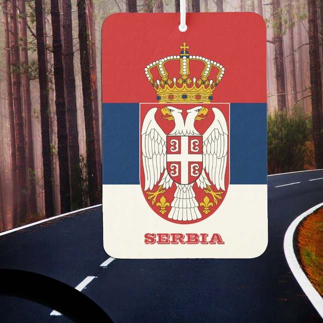 Serbian Flag Car Air Freshener, Serbia Car Air Freshener (Creator Uploaded)
