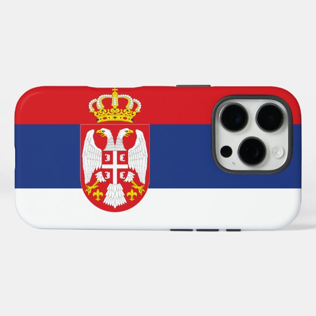 Serbian Flag Case-Mate iPhone Case (Back (Horizontal))
