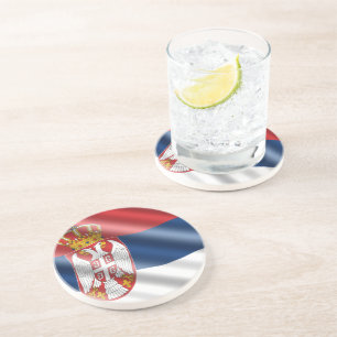 Serbian flag coaster