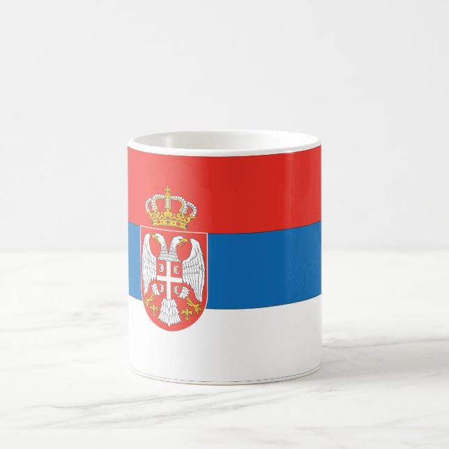 Serbian Flag Coffee Mug (Center)
