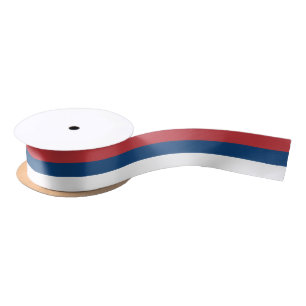 Serbian flag colours ribbon, Serbia /sports Satin Ribbon