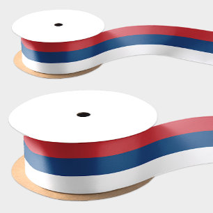 Serbian flag colours ribbon, Serbia /sports Satin Ribbon