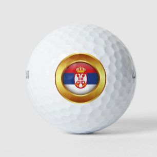 Serbian flag golf balls