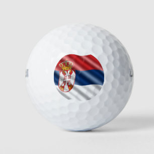 Serbian flag golf balls