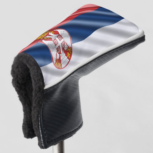 Serbian flag golf head cover (3/4 Front)