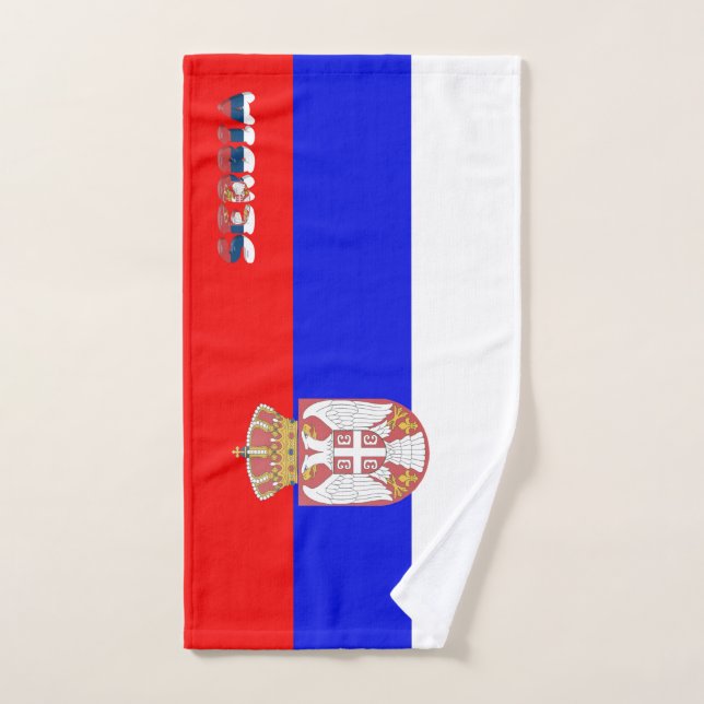 Serbian flag hand towel (Hand Towel)