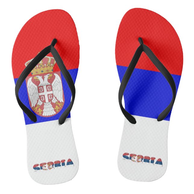 Serbian flag jandals (Footbed)