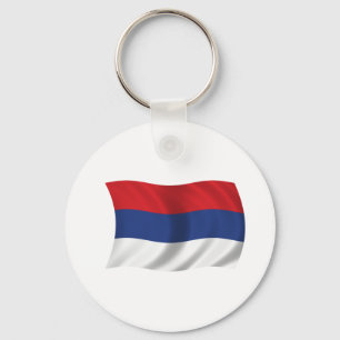 Serbian flag key ring