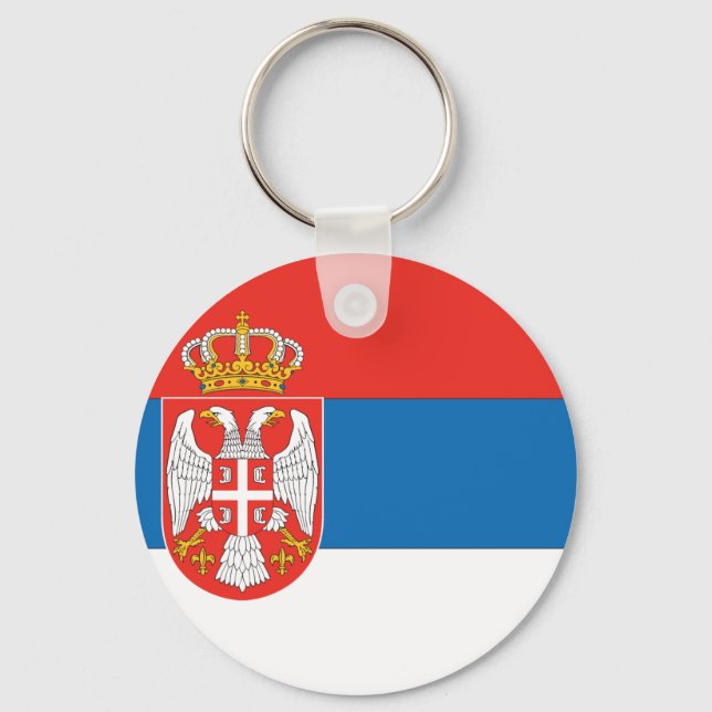 Serbian Flag Key Ring (Front)