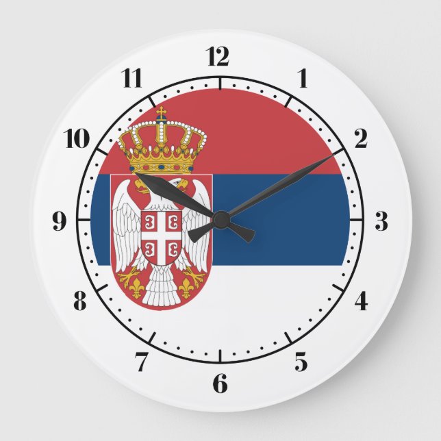 Serbian flag large clock (Front)