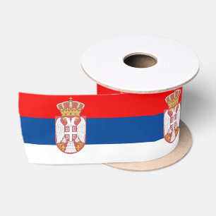Serbian flag satin ribbon