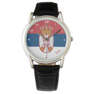 Serbian Flag & Serbia fashion heart /sports Watch