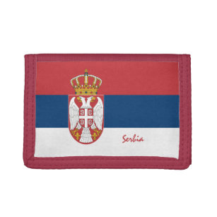 Serbian flag & Serbia fashion holiday /sports Trifold Wallet