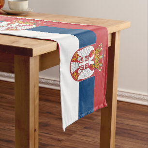 Serbian Flag & Serbia fashion home /sport fans Short Table Runner