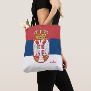 Serbian flag & Serbia fashion /sports fans Tote Bag