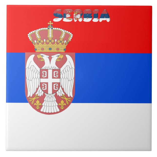Serbian flag tile (Front)