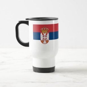 Serbian Flag Travel Mug