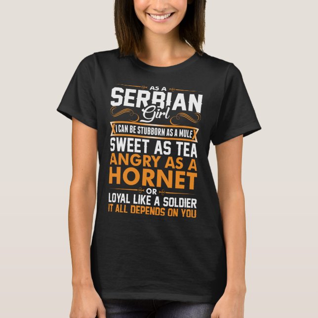 Serbian Girl Sweet As Tea Tshirt (Front)