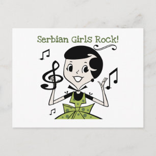 Serbian Girls Rock Postcard