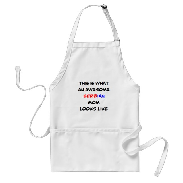 serbian mom, awesome standard apron (Front)