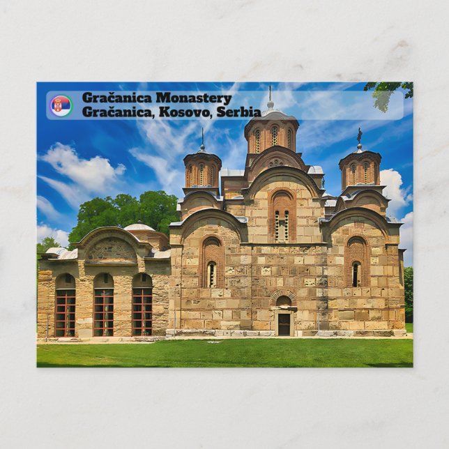 SERBIAN MONASTERIES - Gračanica orthodox Monastery Postcard (Front)