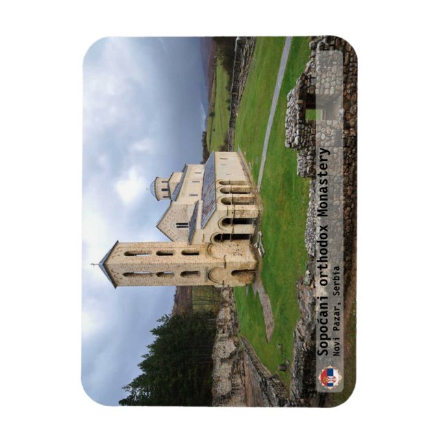 SERBIAN MONASTERIES - Sopoćani orthodox Monastery Magnet (Vertical)