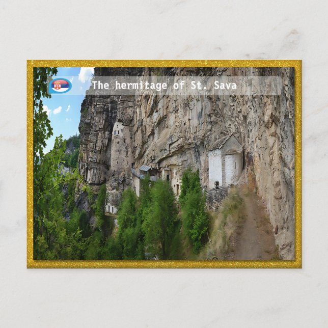 SERBIAN MONASTERIES - The hermitage of St. Sava Postcard (Front)