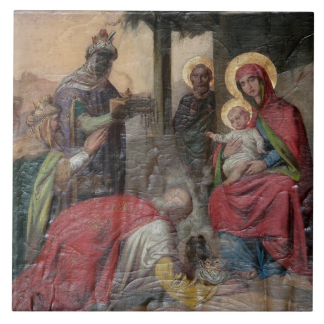 Serbian Orthodox icongraphy at Valjevo Church. - Tile (Front)