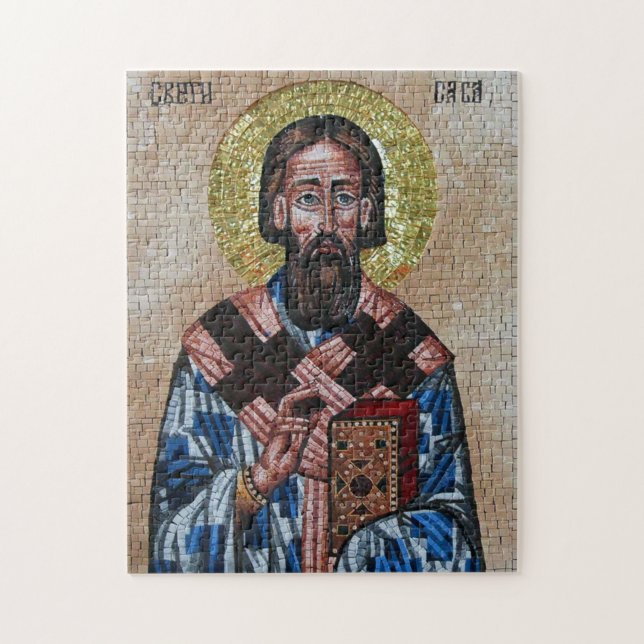 Serbian Orthodox Saint Sava Puzzle (Vertical)