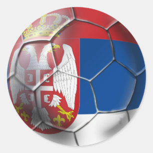 Serbian soccer ball for all lovers of Srbija Classic Round Sticker