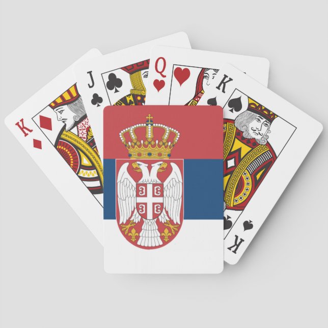 Serbian state flag playing cards (Back)