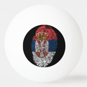 Serbian touch fingerprint flag ping pong ball