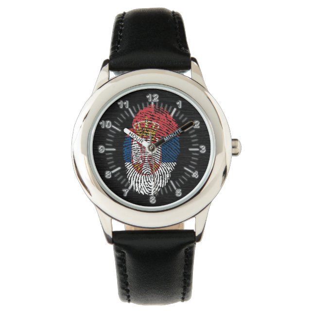 Serbian touch fingerprint flag watch (Front)
