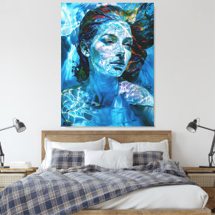 “Serelis” – Serenity in Aqua Harmony Canvas Print