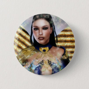 Serena the Dark Haired Fairy 6 Cm Round Badge