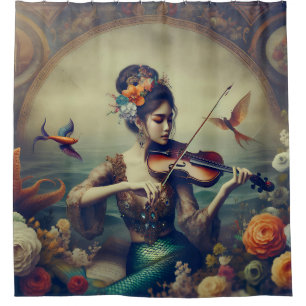 "Serenade of the Sea” Shower Curtain